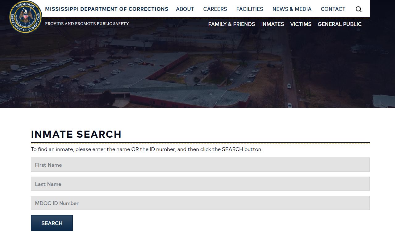 Mississippi Department of Corrections inmate search for Madison County state prisoners